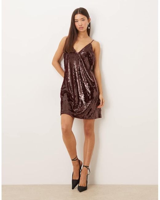 JJXX Red Sequin Mini Dress