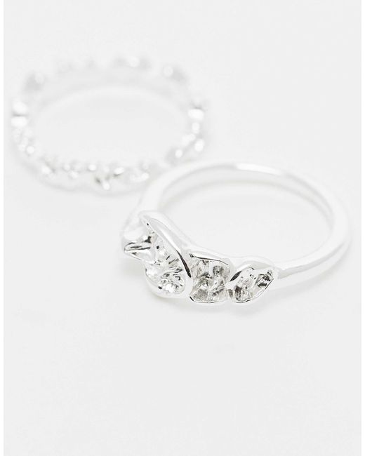 ASOS Natural – 2er-pack mit echtem verte ringe