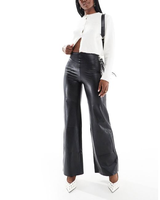 Commando White Faux Leather Wide Leg Trousers