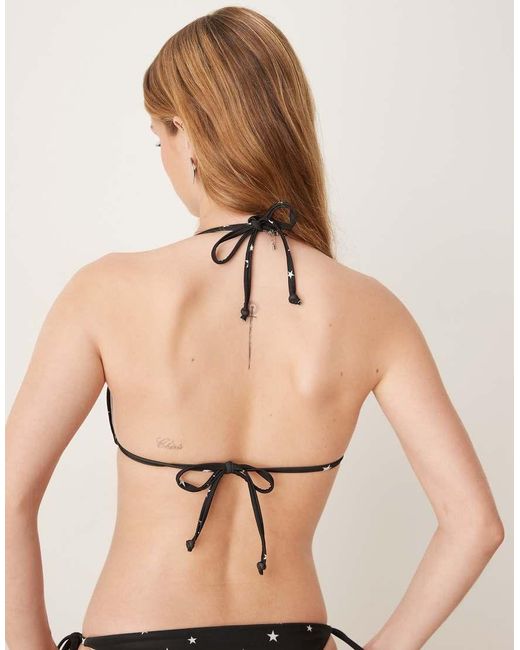 OOSC Natural Shining Star Triangle Bikini Top