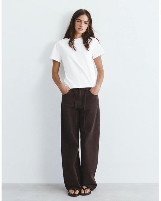 Pull&Bear White – basic-t-shirt
