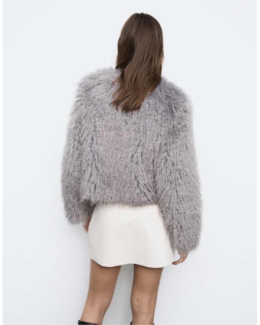 Stradivarius White Skort With Side Slit