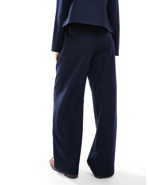 Y.A.S Blue High Waisted Tailored Pants