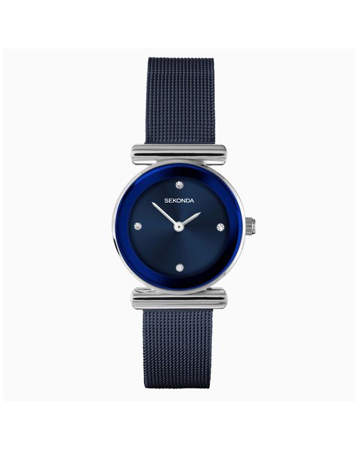Sekonda Blue – ava – damenuhr mit em zifferblatt mit 28 mm durchmesser und edelstahlarmband