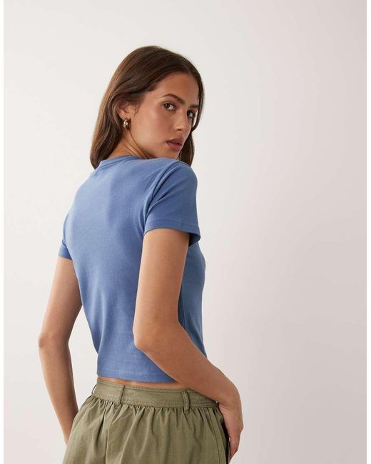 Abercrombie & Fitch Blue Seamless Short Sleeve Baby Tee