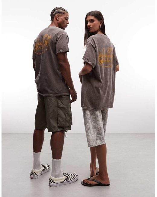 Reclaimed Vintage Brown Unisex Graphic Tee
