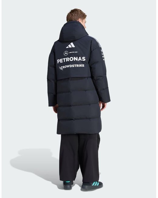 Adidas Originals Blue Mercedes - Amg Petronas Formula 1 Team Engineers Winter Jacket for men