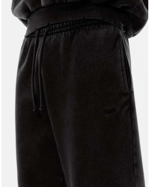 Pull&Bear Black Skater Tracksuit Bottoms for men