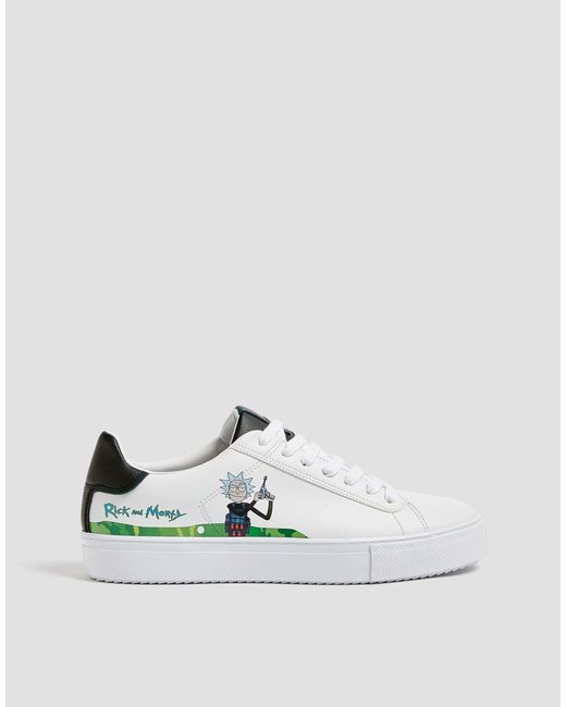 Pull&Bear White Rick And Morty Trainer for men
