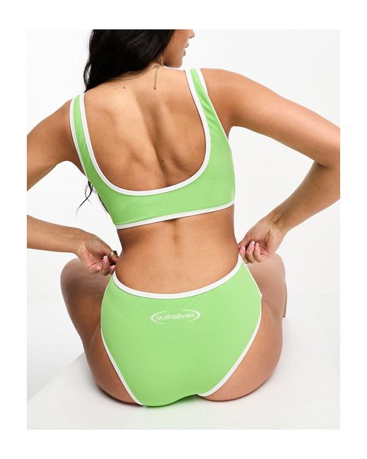 Quiksilver Green Bikini Top