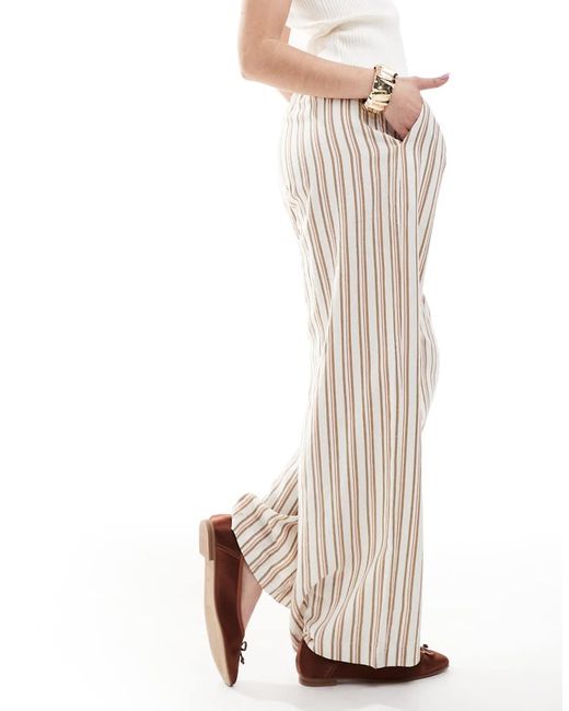 Cotton On Natural Cotton On Haven Wide Leg Linen Look Pant