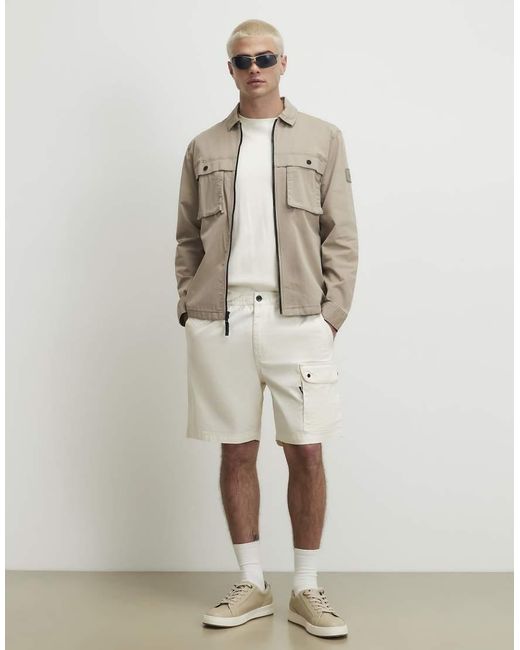 River Island Natural Regular Fit Cargo Shorts for men