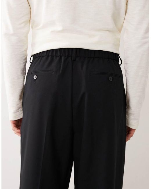 ASOS White Tailored Wide Leg Comfort Stretch Pants for men