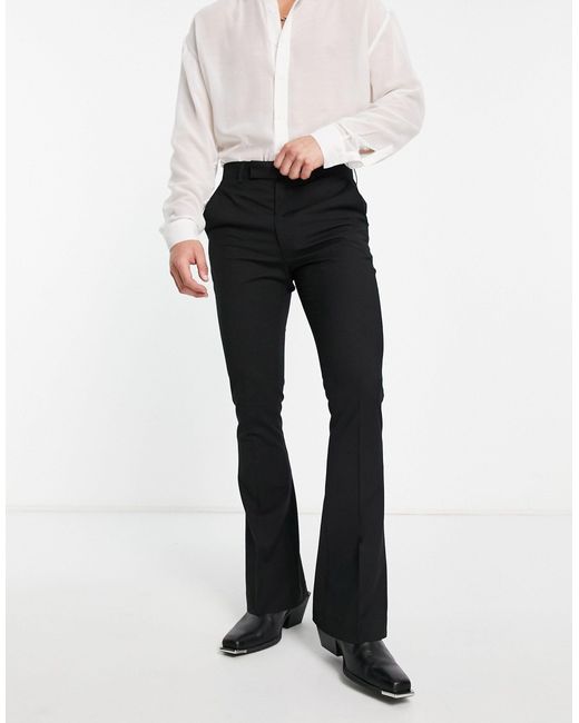 ASOS Skinny Flare Tuxedo Suit Pants in Black (Gray) for Men Lyst