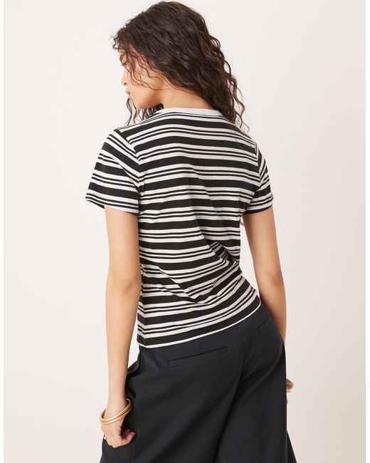 Abercrombie & Fitch Black – kurzärmliges, tailliertes t-shirt