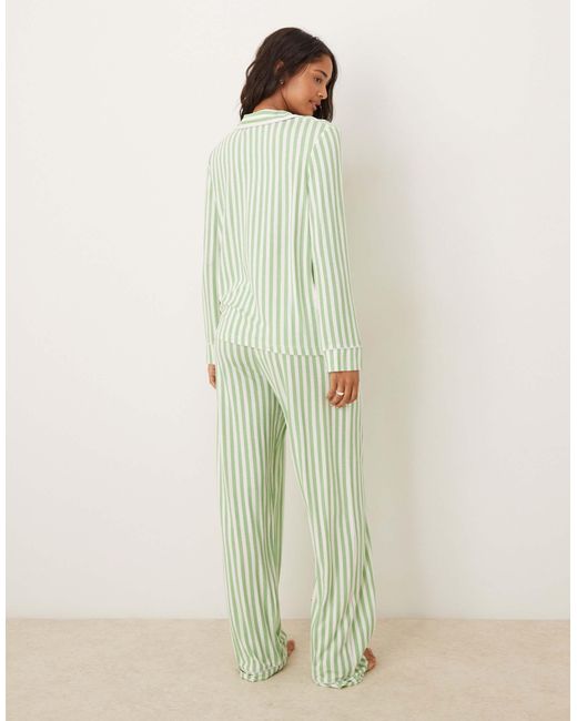 ASOS Green Long Sleeve Super Soft Pyjama Set