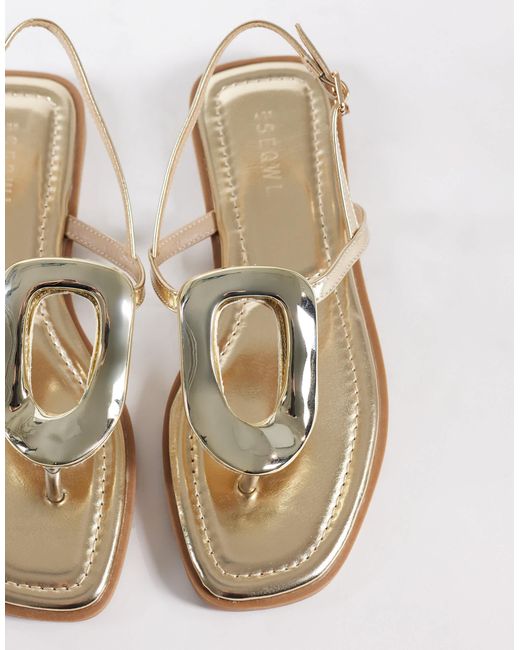 SEQWL White – flache sandalen