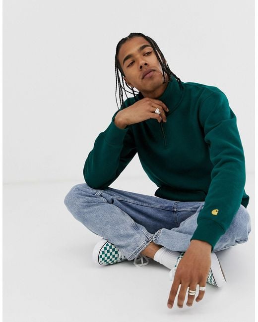 Carhartt wip chase neck zip sweat best sale