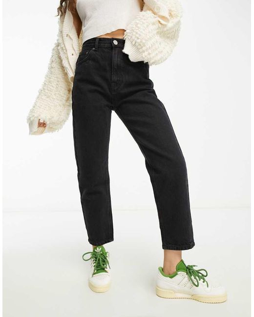 Pull&Bear White Petite High Waisted Mom Jean