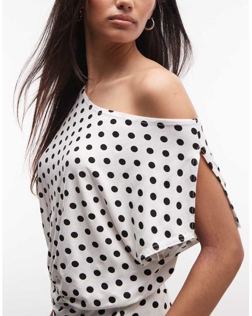 Collusion White Off-the-shoulder Drapey Top