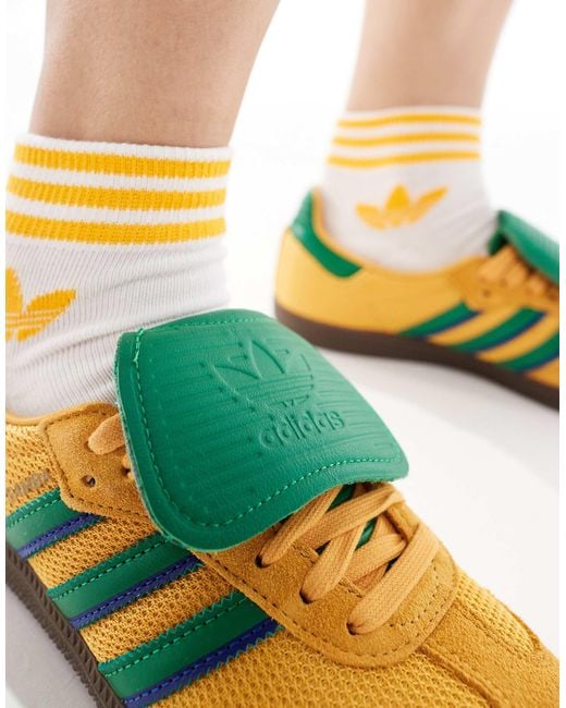 Samba lt - baskets - jaune/vert Adidas Originals en coloris Green