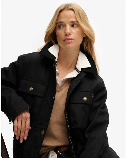 Superdry Black Wax Jacket