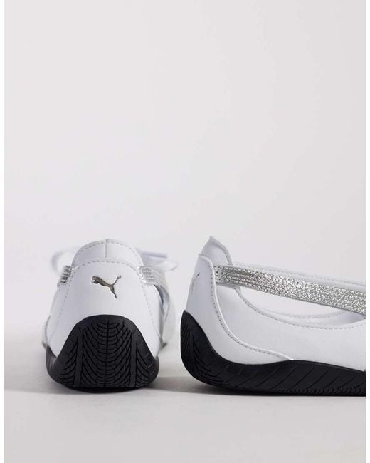 PUMA White Speedcat Ballet Nova Flats