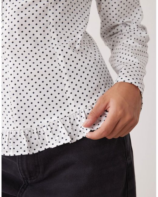 Collusion Gray – figurbetonte hemdbluse