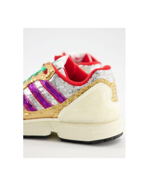 adidas Originals Zx 6000 Sequin Sneakers in Metallic | Lyst