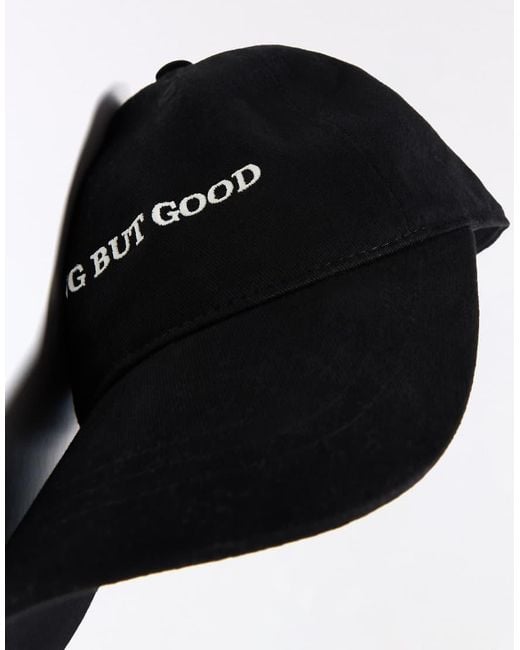 Bershka Blue Embroidered Cap for men