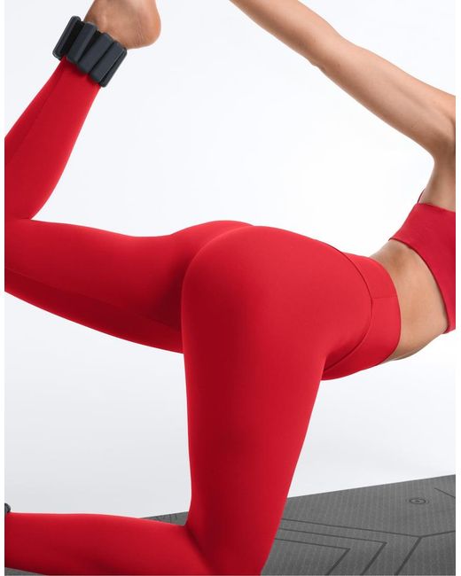 Oysho Red Comfortlux High-rise Ankle-length leggings