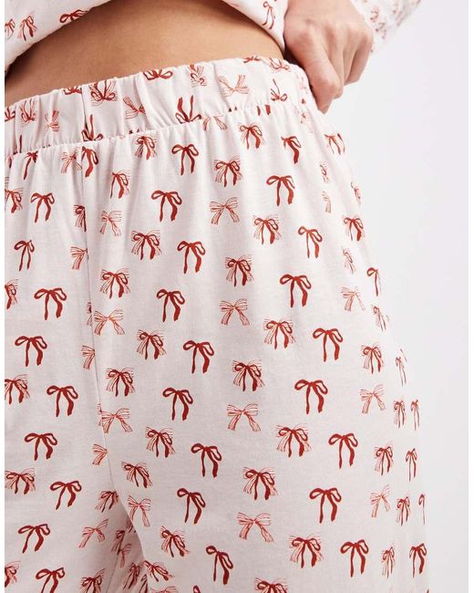 Pieces Pink Christmas Long Sleeve Pyjama Set