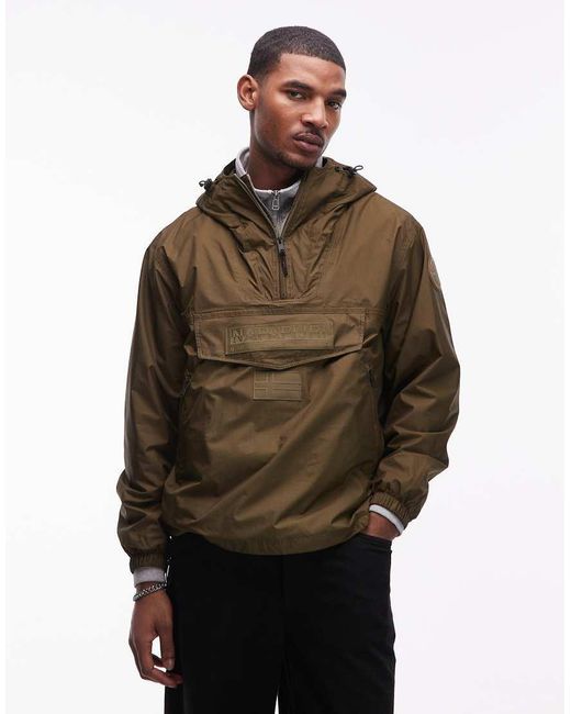 Napapijri Brown Anorack for men