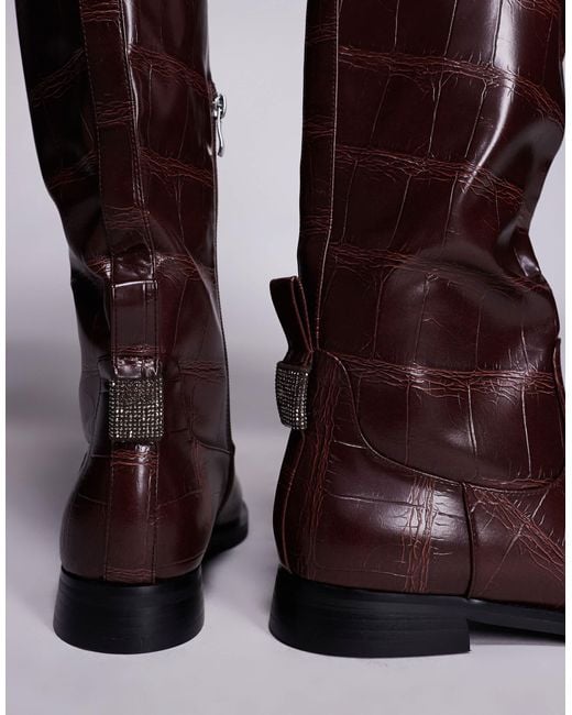 SIMMI Red Simmi London Bernie Riding Knee Boots