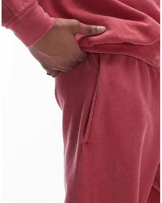 Jogger oversize - délavé vintage Topman pour homme en coloris Red