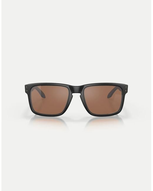 Oakley Natural Holbrook Square Polarised Sunglasses With Mirrored Lens for men