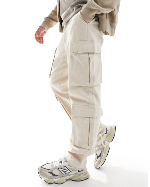 Pantalon cargo à poches tactiques - beige Sixth June pour homme en coloris White