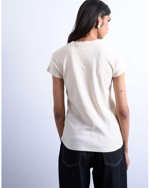 Camiseta Everyday De -Neutro TOPSHOP de color White