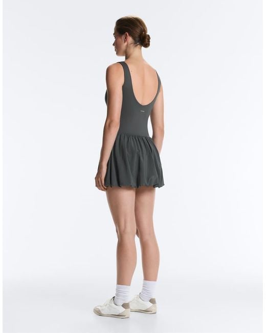 Oysho Black Comfortlux Short Balloon Dress