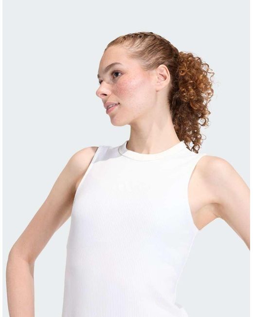 Adidas Originals White All Szn Rib Dress