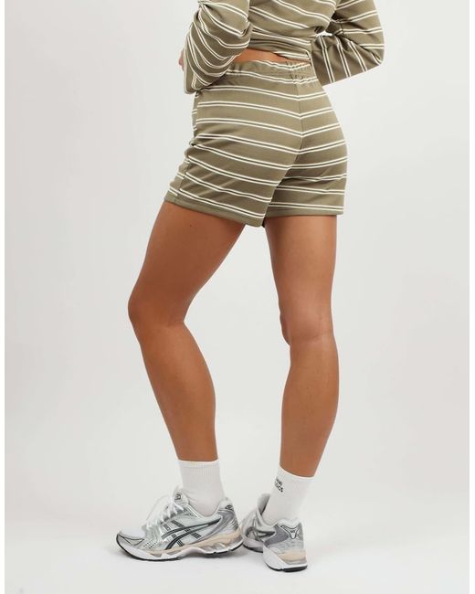 SIMMI Natural Melissa Thin Stripe Mini Shorts