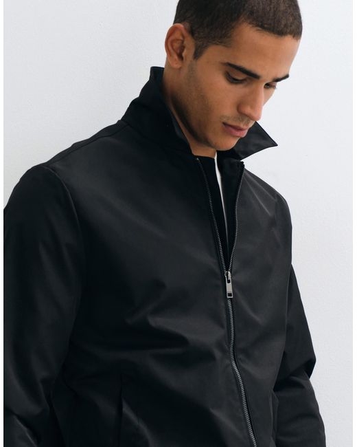 Threadbare Black Shower Proof Zip Thru Jacket for men