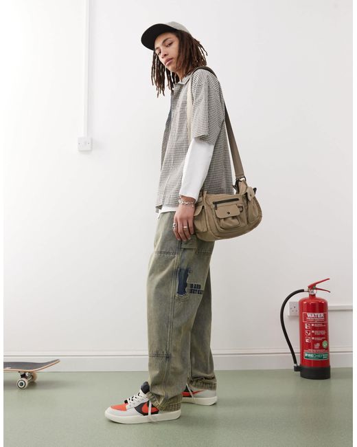 Jean ample style charpentier - vintage délavé Aape By A Bathing Ape pour homme en coloris White
