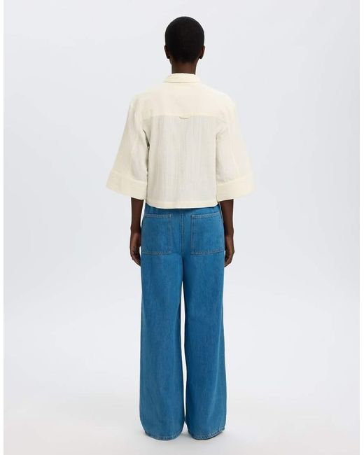 SELECTED White 3/4 Sleeved Shirt