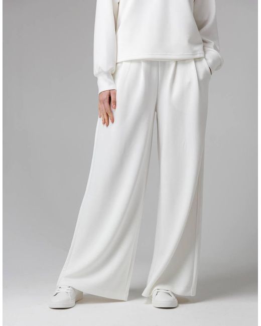 French Connection Gray Luxe Wide Leg Draped Trouser