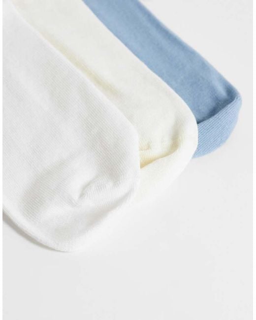 Adidas Originals Blue 3 Pack Three Stripe Crew Socks