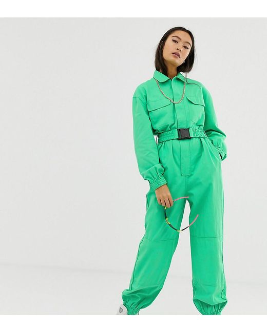 Collusion Green Twill Boiler Suit
