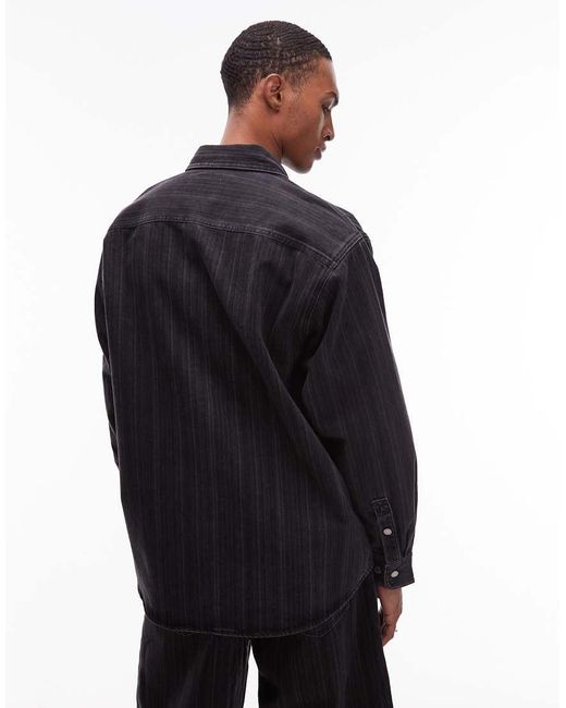 Camisa Vaquera Negra A Rayas Rylan De (Parte De Un Conjunto) Carhartt de hombre de color Blue