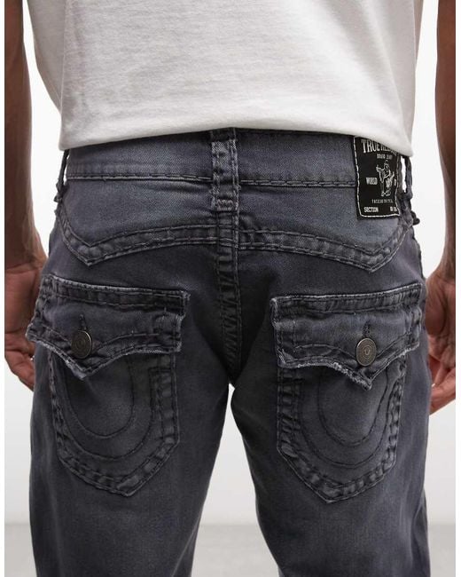 True Religion White Ricky Super T Straight Jeans for men