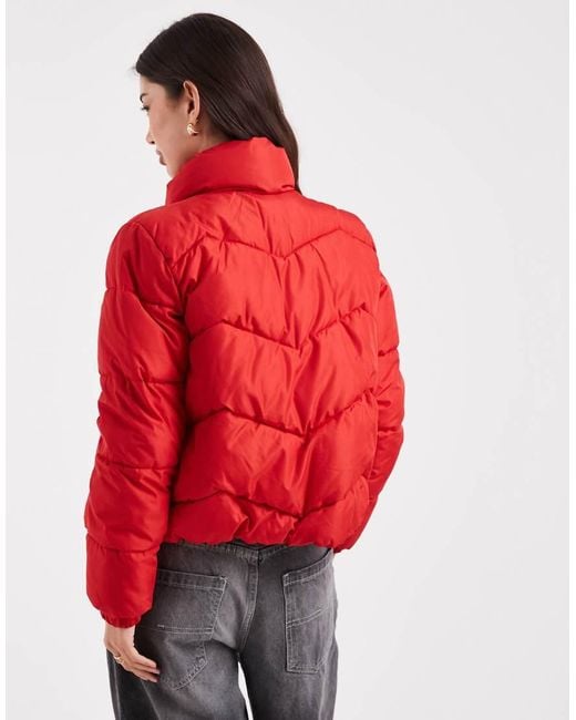 Vero Moda Red Puffer Jacket